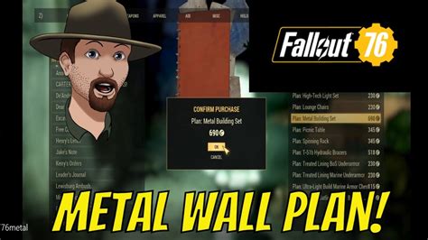 fallout 76 metal house plans|fallout 76 wall plans for sale.